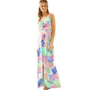 Lilly Pulitzer Sloane Maxi Dress SMALL Roar Of The Sea